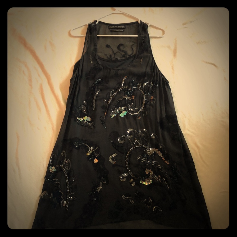 Sheer black, gatsby-esque dress. Size 10 US.